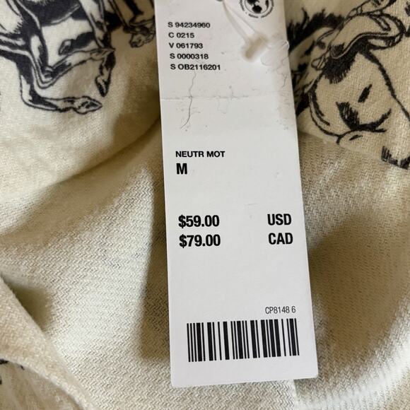 BDG Urban Outfitters Men’s Western Flannel Shirt Size M Cowboy NWT - Picture 12 of 14